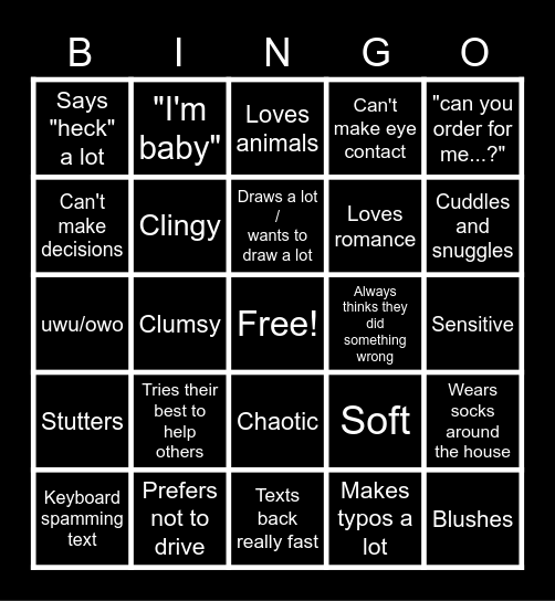 Bottom Bingo Card