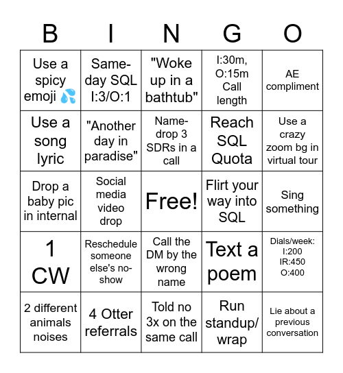 May Bingo Card