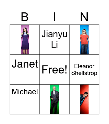 The Good Place Bingo Card