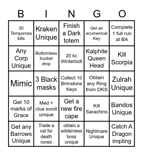 PVM Family Bingo Card