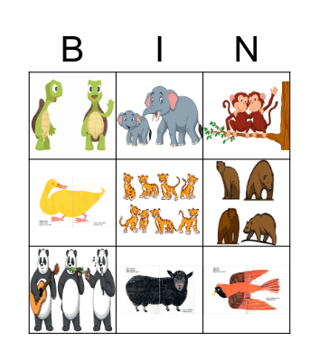 Animal Bingo 2 Bingo Card