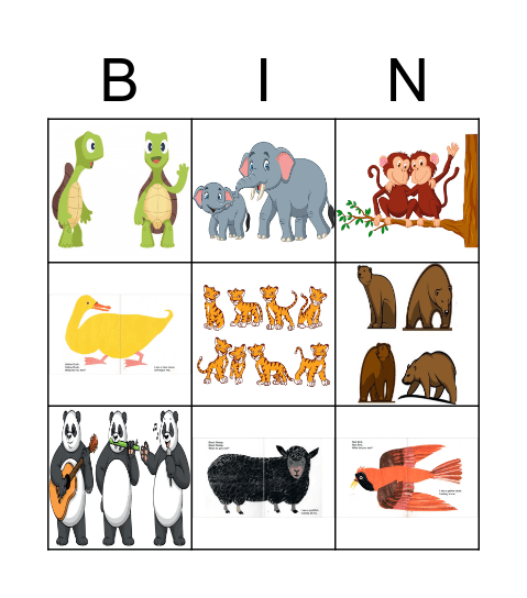 Animal Bingo 2 Bingo Card