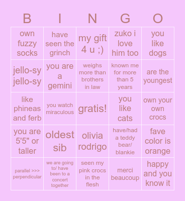 bday bash bingo Card