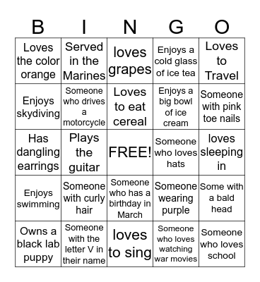 2015 Taylor Family Reunion Bingo Card