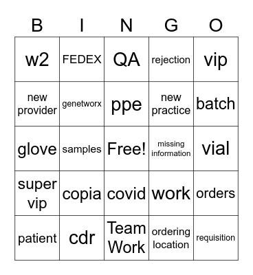 Genetworx Bingo Card