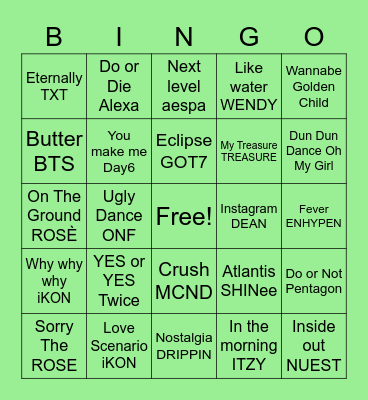 @purpleetaee12 Bingo Card