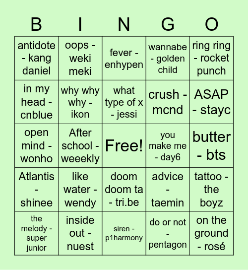 @lunarlxtte Bingo Card