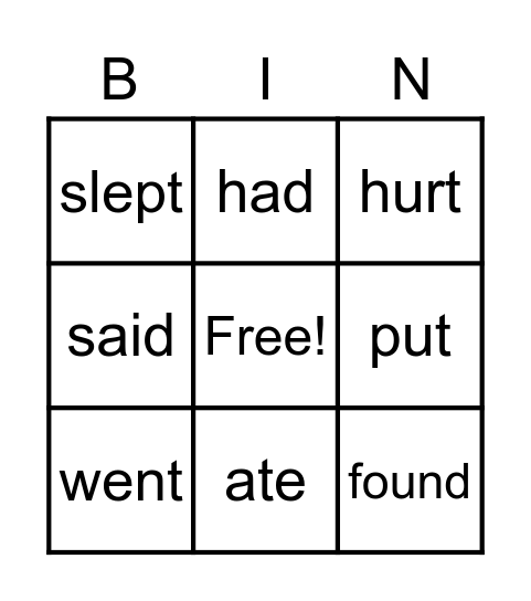 Project 2 U3Cb Bingo Card