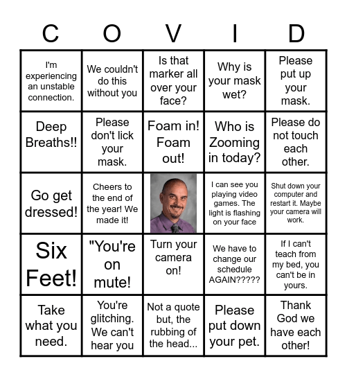Quotes of the Year - COVID Edition Bingo Card