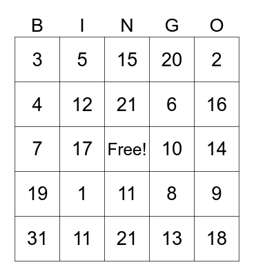 Sales Posse Bingo Card