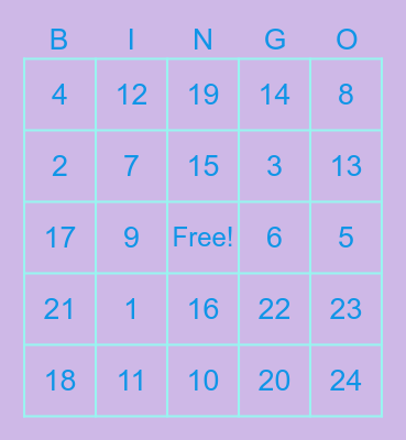 art Bingo Card