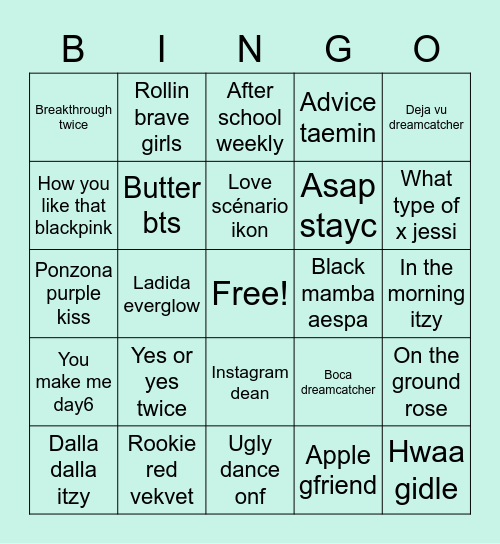 @manalama_ Bingo Card