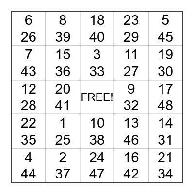 BRANDI'S BABY SHOWER Bingo Card