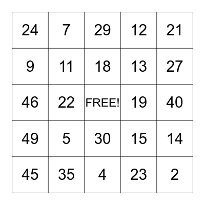 BRANDI'S BABY SHOWER Bingo Card