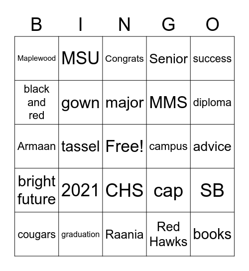 BINGO Card