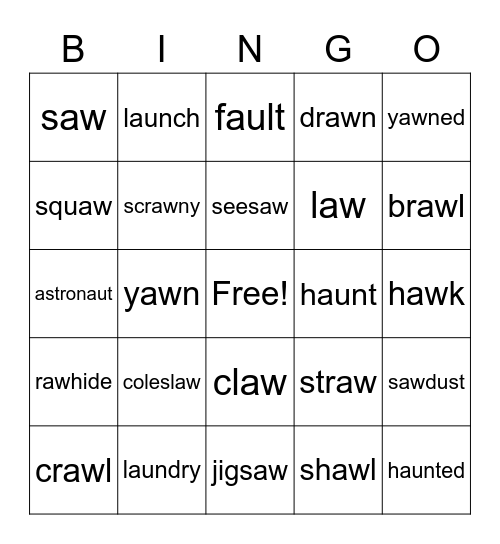 Level 2 Unit 16 Bingo Card