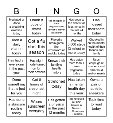 Bingo Card