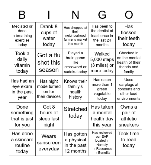 Bingo Card