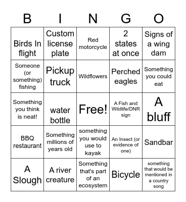 Broken Paddle Bingo - Turn in for a surprise! Bingo Card