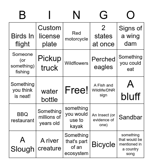 Broken Paddle Bingo - Turn in for a surprise! Bingo Card