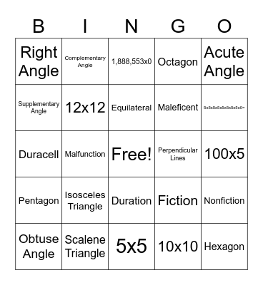 Bingo Card