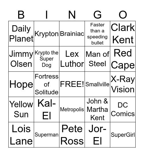 Super Baby Bingo! Bingo Card