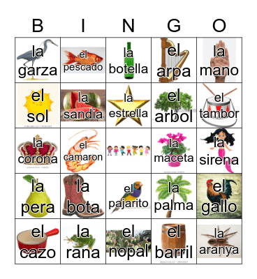 Loteria Mi Pueblito Bingo Card