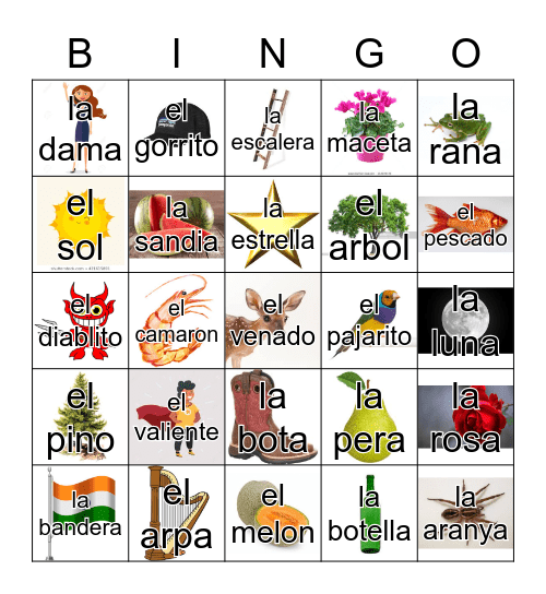 Loteria Mi Pueblito Bingo Card