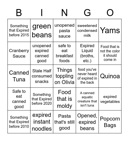 Chaotic Cabinet Bingo Card