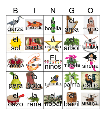 Loteria Mi Pueblito Bingo Card
