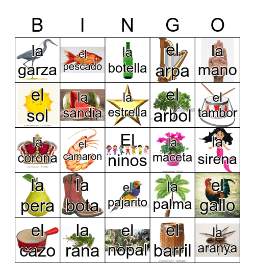 Loteria Mi Pueblito Bingo Card