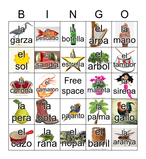 Loteria Mi Pueblito Bingo Card