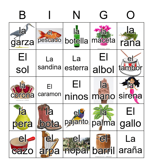 Loteria Mi Pueblito Bingo Card