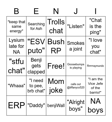 Lysium Subathon Bingo Time! Bingo Card