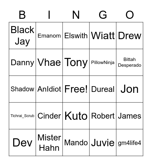 Karisa Bingo Card