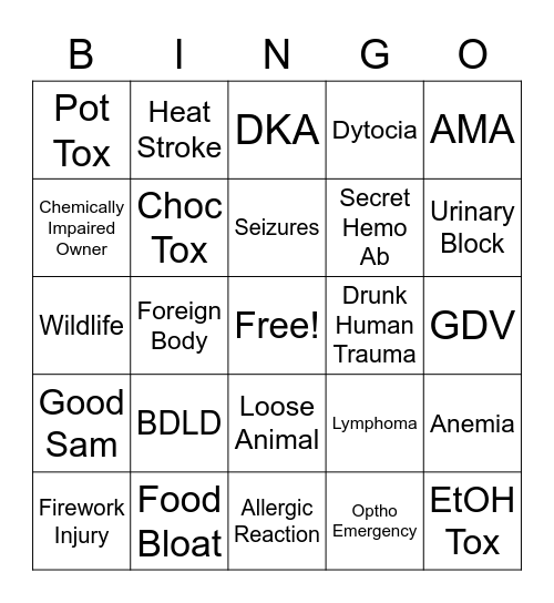 Memorial Day ECC Bingo Card