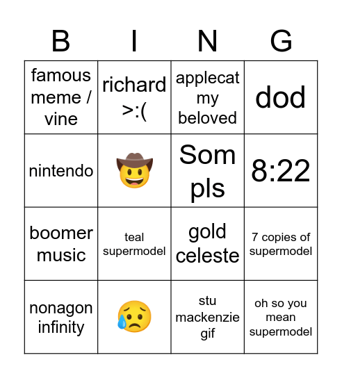 james bingo! Bingo Card