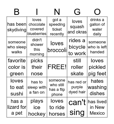 2015 Taylor Family Reunion Bingo Card