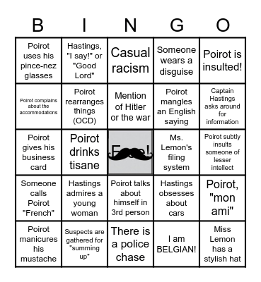 Poirot Bingo Card