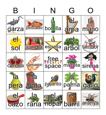 Loteria Mi Pueblito Bingo Card