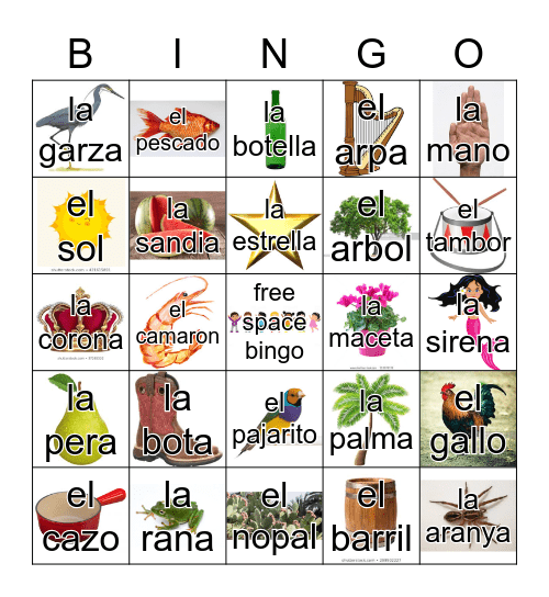 Loteria Mi Pueblito Bingo Card