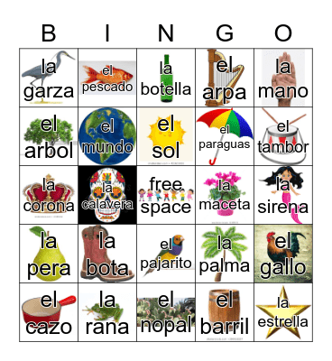 Loteria Mi Pueblito Bingo Card