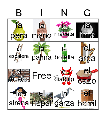 Loteria Mi Pueblito Bingo Card