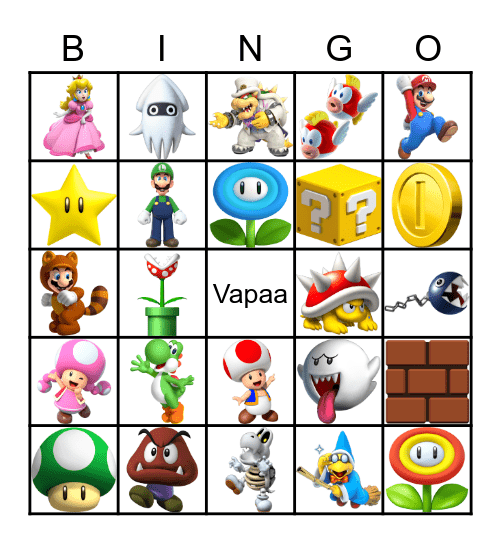 Mario Bingo Card