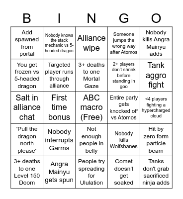 WORLD OF DARKNESS BINGO Card