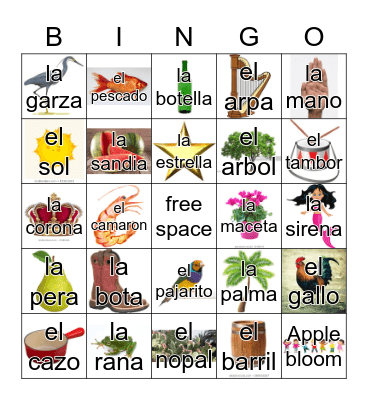 Loteria Mi Pueblito Bingo Card