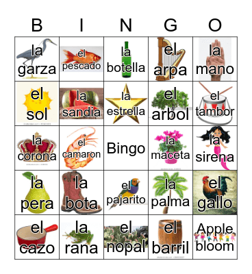 Loteria Mi Pueblito Bingo Card