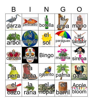 Loteria Mi Pueblito Bingo Card