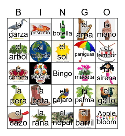 Loteria Mi Pueblito Bingo Card