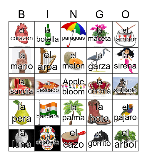 Loteria Mi Pueblito Bingo Card